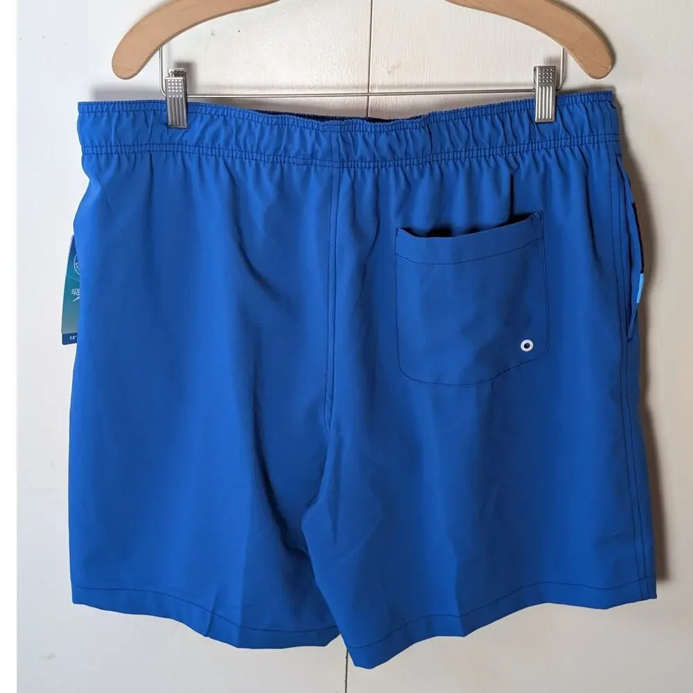 Speedo Blue Striped Swim Shorts XXL